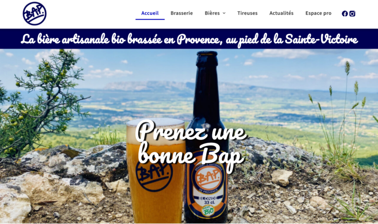 Site web Brasserie Artisanale de Provence